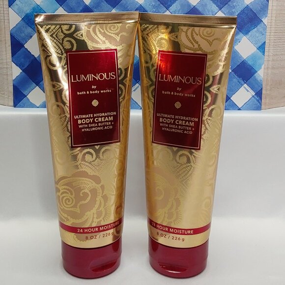 BATH & BODY WORKS 'LUMINOUS' ULTIMATE HYDRATION BODY CREAM 2 PIECE SET - Picture 11 of 14
